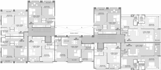 Floor Plan of Sun Sol Banyan Grande in Candolim, Goa - Image 140508