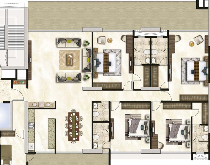 4 BHK Flat in Akshar One in Sanpada, Navi Mumbai - Image 464797