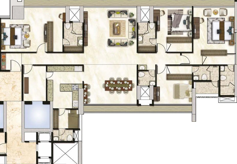 4 BHK Flat in Akshar One in Sanpada, Navi Mumbai - Image 464796