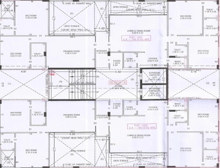 Floor Plan of Diwali Skyz in Vaishnodevi Circle, Ahmedabad - Image 140551