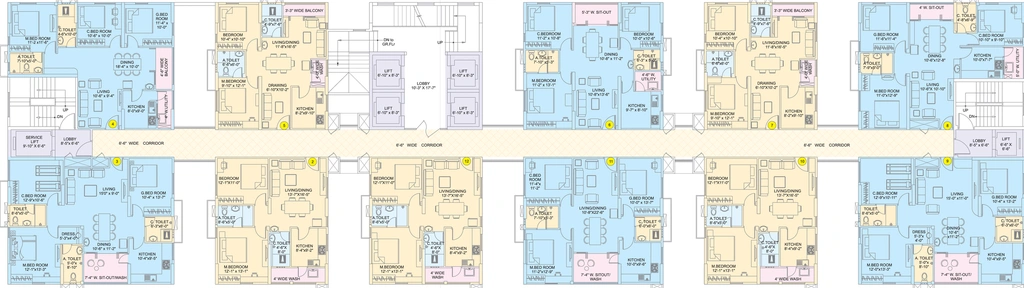 Floor Plan of Manjeera Majestic Homes in Kukatpally, Hyderabad - Image 142191