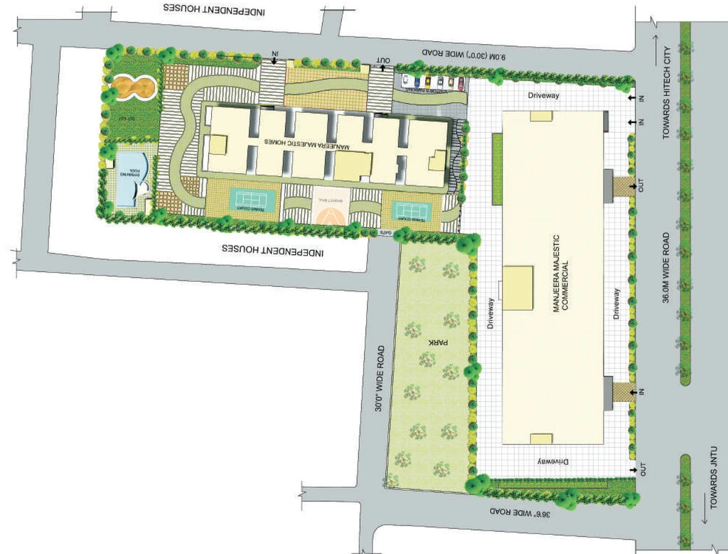 Master Plan of Manjeera Majestic Homes in Kukatpally, Hyderabad - Image 142192
