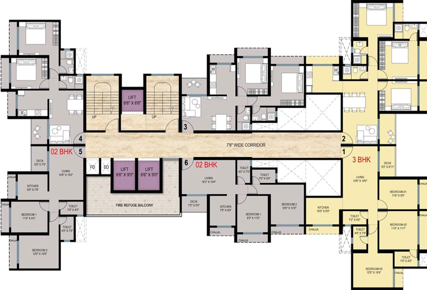 Floor Plan of Reliable Balaji Theo in Kalamboli, Navi Mumbai - Image 142279