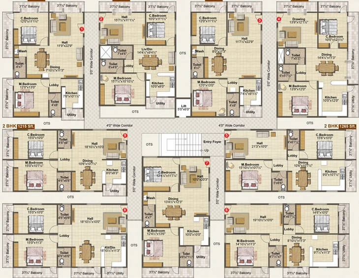 Floor Plan of Venkys Varanasi Varasiddhi in Ramamurthy Nagar, Bangalore - Image 142349