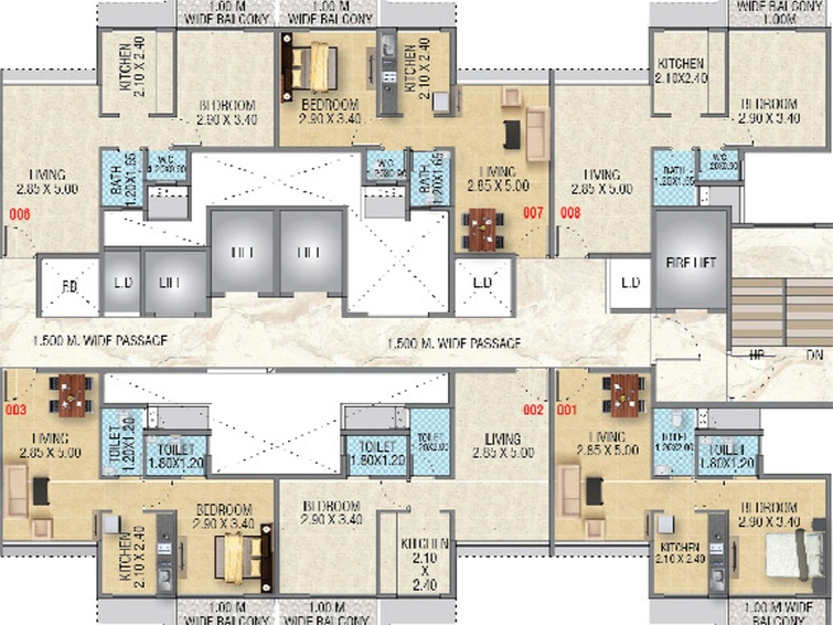 Floor Plan of Mitkar Jewel of Panvel in Panvel, Navi Mumbai - Image 142344