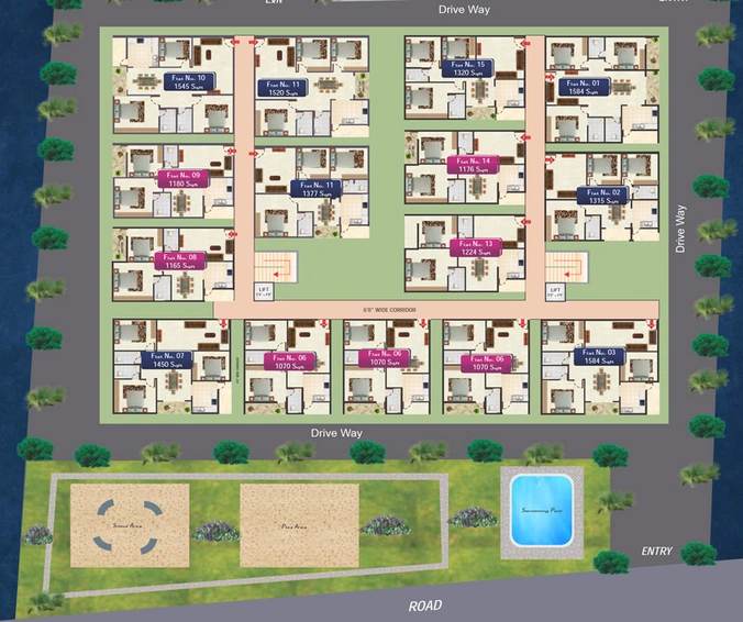 Master Plan of SR Sai Ram Residency in Sarjapur, Bangalore - Image 142406