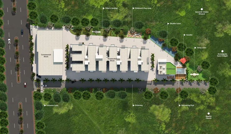 Master Plan of Cluster Grove Chidhvilasam in Ghatkesar, Hyderabad - Image 142415