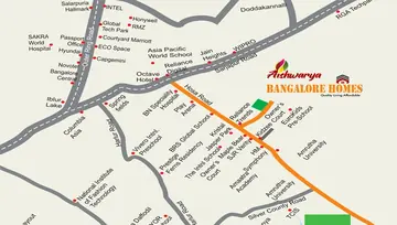 Location of Aishwarya Bangalore Homes - Image 142488