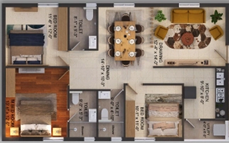 3 BHK Flat in Doyen Ascent Cardinal in Serilingampally, Hyderabad - Image 807679