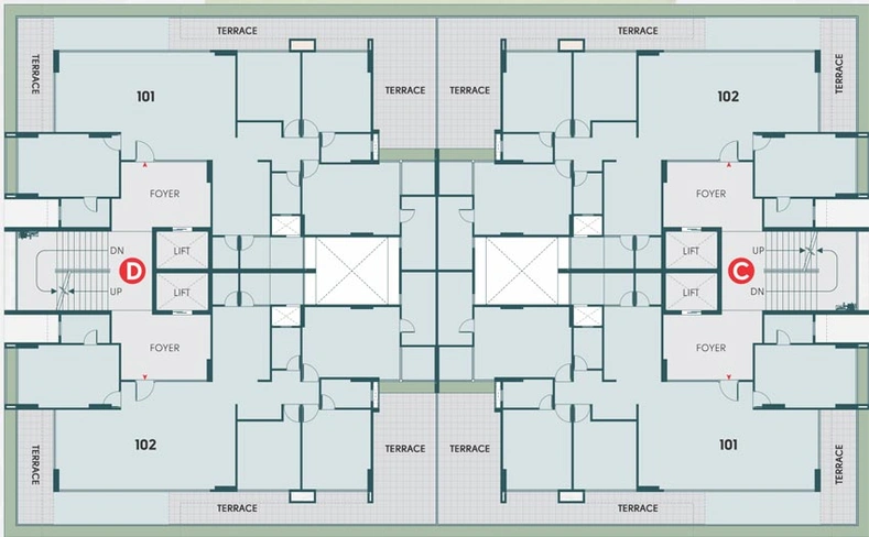 Floor Plan of Dream Vianna in Thaltej, Ahmedabad - Image 93334