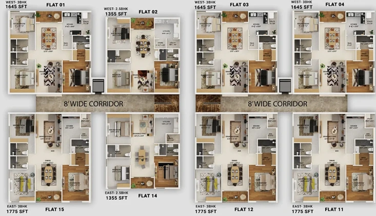 Floor Plan of Doyen Ascent IBIS in Serilingampally, Hyderabad - Image 142579