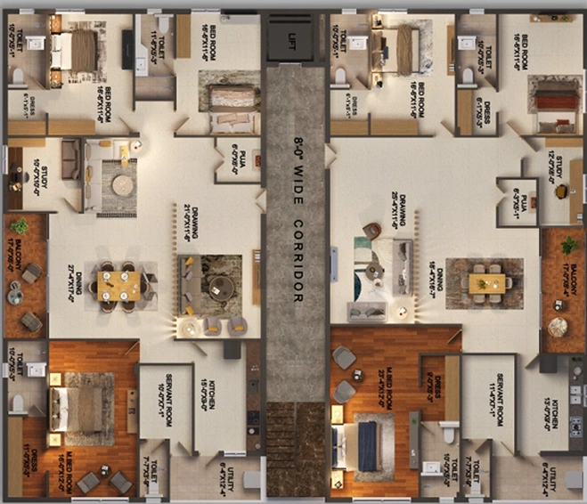 Floor Plan of Doyen Ascent Robin in Serilingampally, Hyderabad - Image 142620