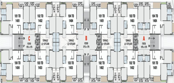 Floor Plan of Uma Yash Imperia in Chharodi, Ahmedabad - Image 142634