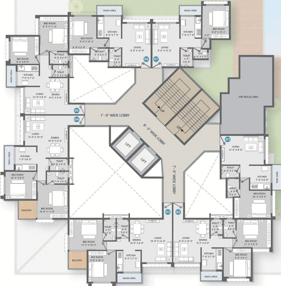 Floor Plan of Parth Utopia in Kalamboli, Navi Mumbai - Image 142648