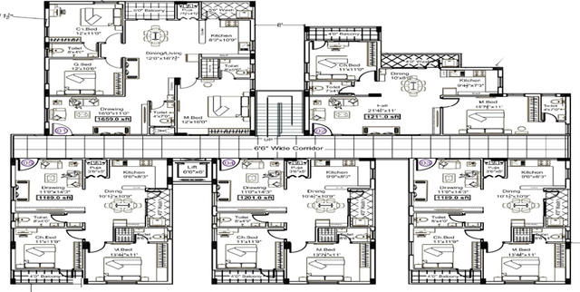 Floor Plan of Gayathri Naiomi in Nizampet, Hyderabad - Image 142669