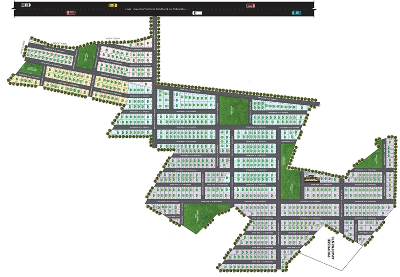 Master Plan of Elegant Iconia Gold in Balanagar, Hyderabad - Image 142689