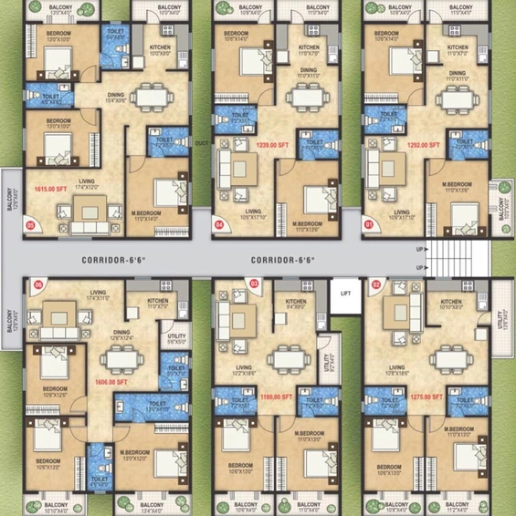 Floor Plan of DLR Pride in Ramamurthy Nagar, Bangalore - Image 142733