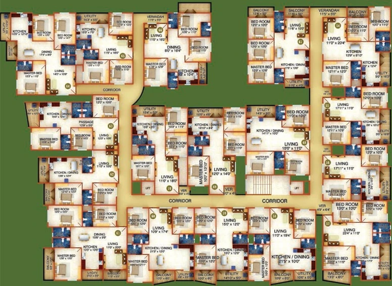 Floor Plan of DS Max Savera in Uttarahalli, Bangalore - Image 142757