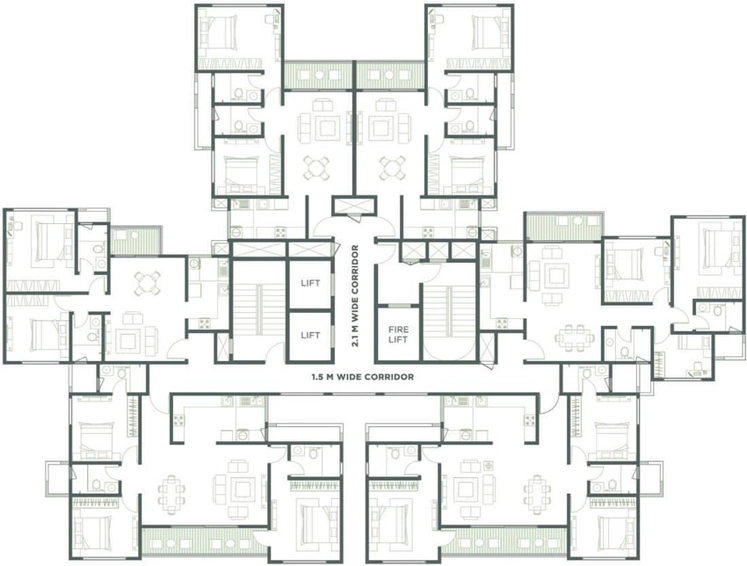 Floor Plan of Embassy East Avenue in Whitefield, Bangalore - Image 142798