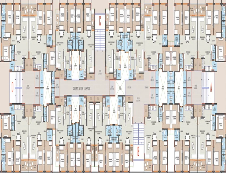 Floor Plan of Swami Prominence in Nava Naroda, Ahmedabad - Image 142788