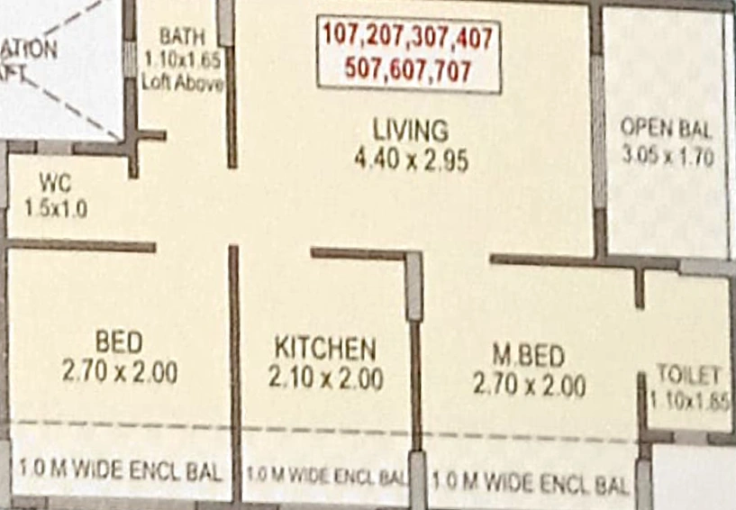 2 BHK Flat in Shree Nandanvan in Panvel, Navi Mumbai - Image 807776