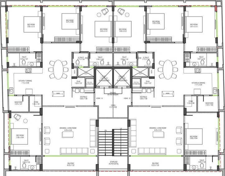 Floor Plan of Aarmor Aaradhya Elegance in Ellisbridge, Ahmedabad - Image 94812