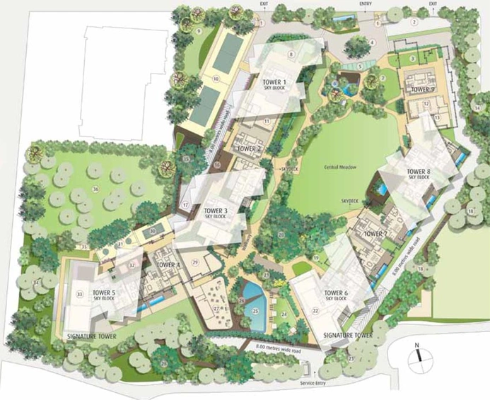 Master Plan of Embassy Lake Terraces in Hebbal, Bangalore - Image 142884