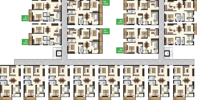 Floor Plan of Galaxy The Trillium in Varthur, Bangalore - Image 142911