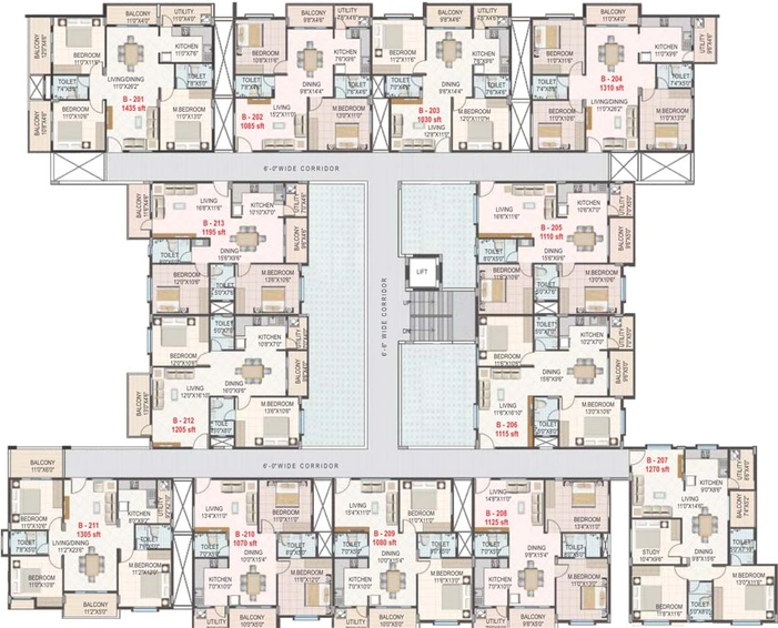 Floor Plan of Gomati Iris in Bommasandra, Bangalore - Image 142933
