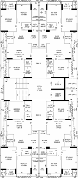 Floor Plan of Peony Savera Prarambh in South Bopal, Ahmedabad - Image 93534