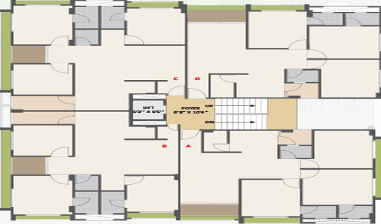 Floor Plan of Aarinston Satyam Apartment in Naranpura, Ahmedabad - Image 142981