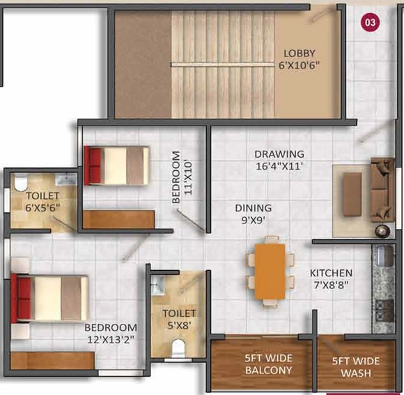 2 BHK Flat in SVS Springs in Maragondanahalli, Bangalore - Image 807829