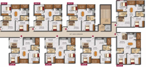 Floor Plan of SVS Springs in Maragondanahalli, Bangalore - Image 143054
