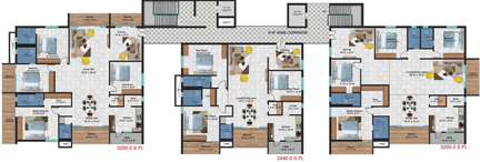 Floor Plan of Gruhitha Lavender Sky in Kollur, Hyderabad - Image 143114