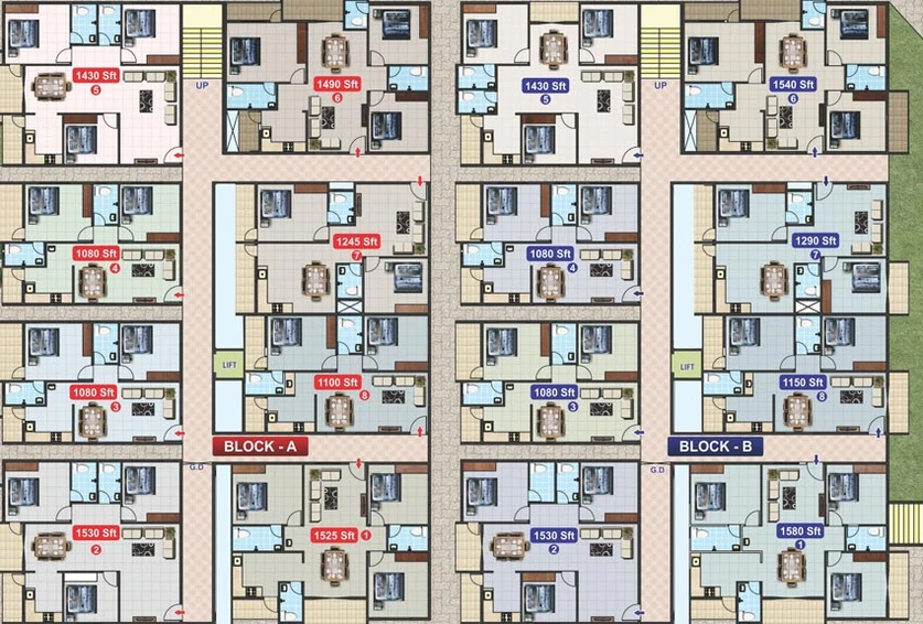 Floor Plan of MSR Silicon Spring in Kadugodi, Bangalore - Image 143137