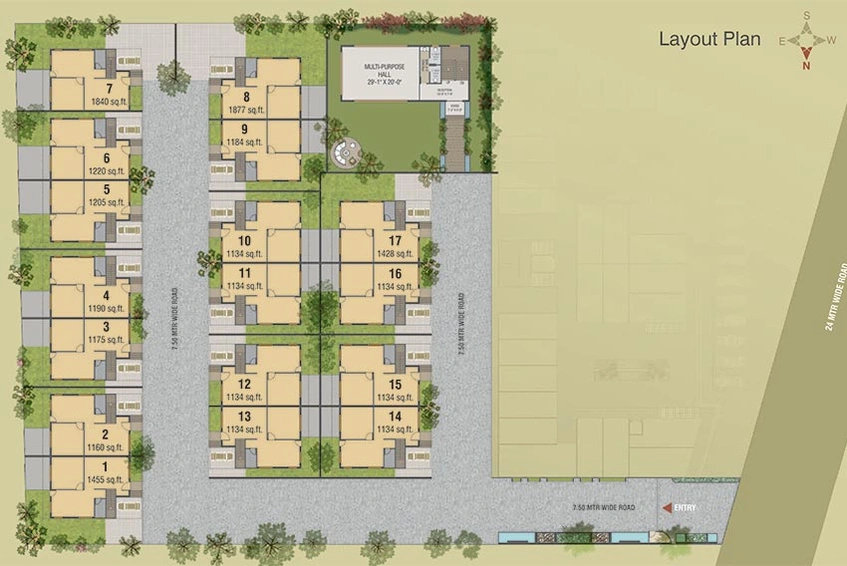 Master Plan of Palm Aristo Villa in Bhayli Road, Vadodara - Image 93978