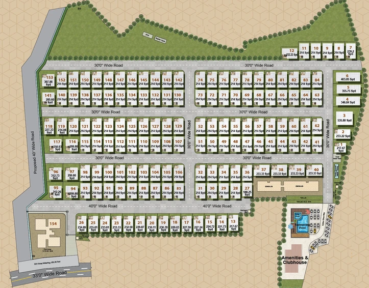 Master Plan of Kamala Amulya Green Lands in Tukkuguda, Hyderabad - Image 143170