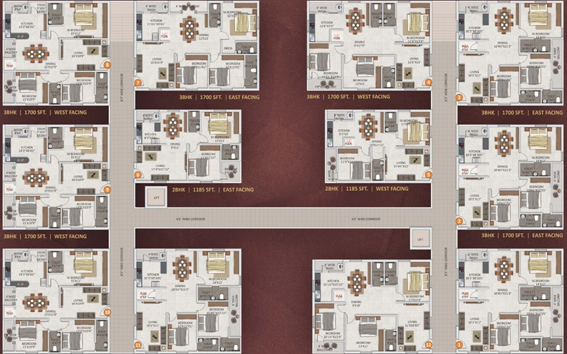 Floor Plan of Bhuvanteza Aura in Kollur, Hyderabad - Image 143216