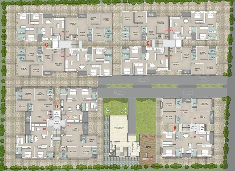 Master Plan of Seasons Prime in Vasna Bhayli Main Road, Vadodara - Image 93994