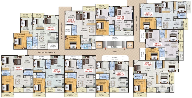 Floor Plan of SV Luxuria in Kanakapura, Bangalore - Image 143230