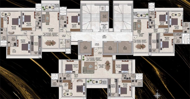 Floor Plan of Sahakar Vogue 77 in Goregaon West, Mumbai - Image 143299