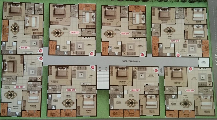 Floor Plan of Sri Balaji Elite in Hennur Road, Bangalore - Image 143357