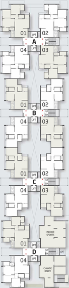 Floor Plan of Goyal Orchid Greens in Hennur Road, Bangalore - Image 143410