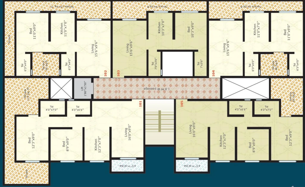 Floor Plan of SR Ruby Gold in Mahim Road, Palghar - Image 94181
