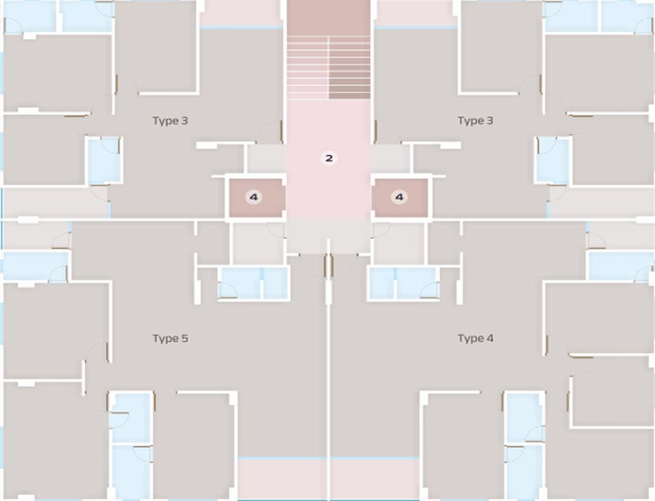 Floor Plan of Arihant Nandini Luxuria in Paldi, Ahmedabad - Image 143501