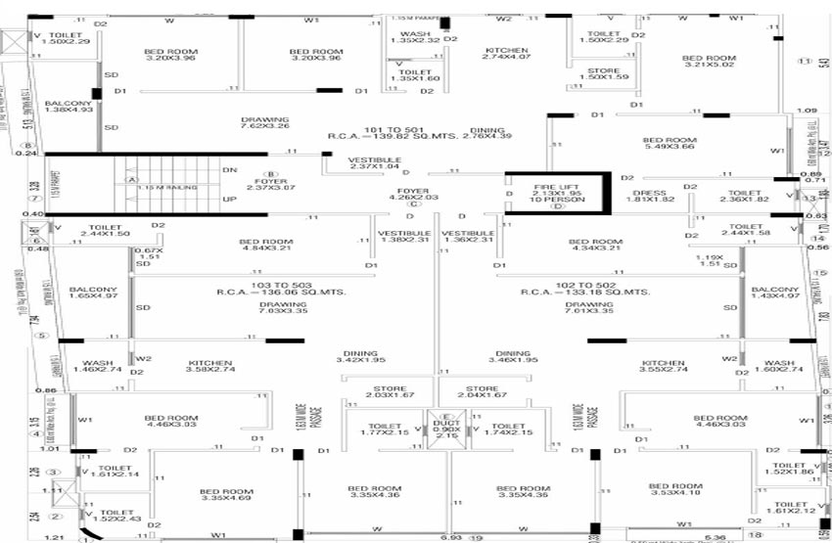 Floor Plan of RV Nakshatra Legacy in Paldi, Ahmedabad - Image 143518