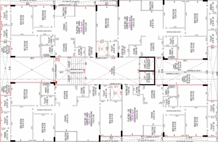 Floor Plan of Kautilya Nilay in Naranpura, Ahmedabad - Image 143571