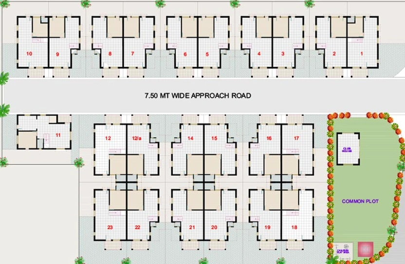 Master Plan of Shreeji Heritage Villa in Nana Chiloda, Ahmedabad - Image 143592