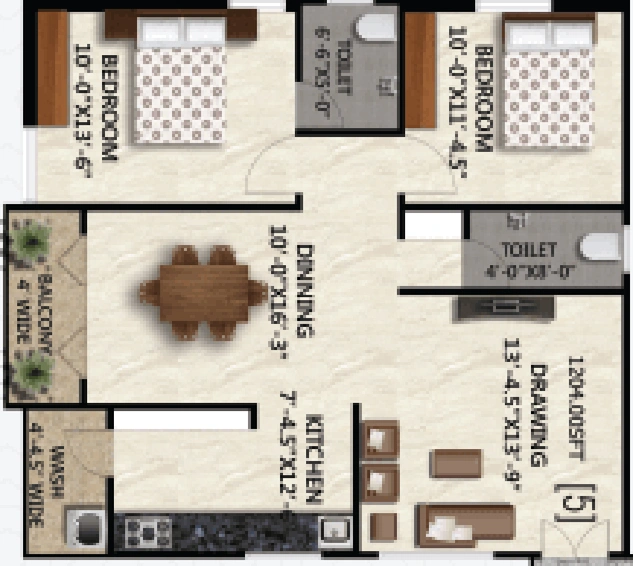 2 BHK Flat in Nestcon Chintala Residency in Alwal, Hyderabad - Image 808037