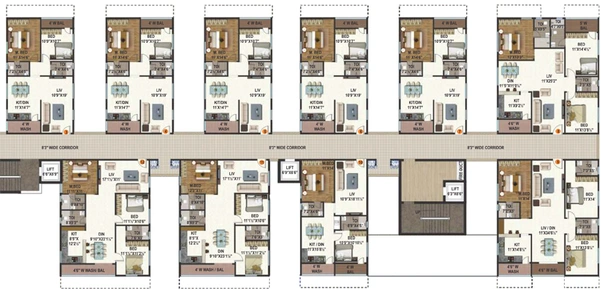 Floor Plan of Prime Titania in Mokila, Hyderabad - Image 143675